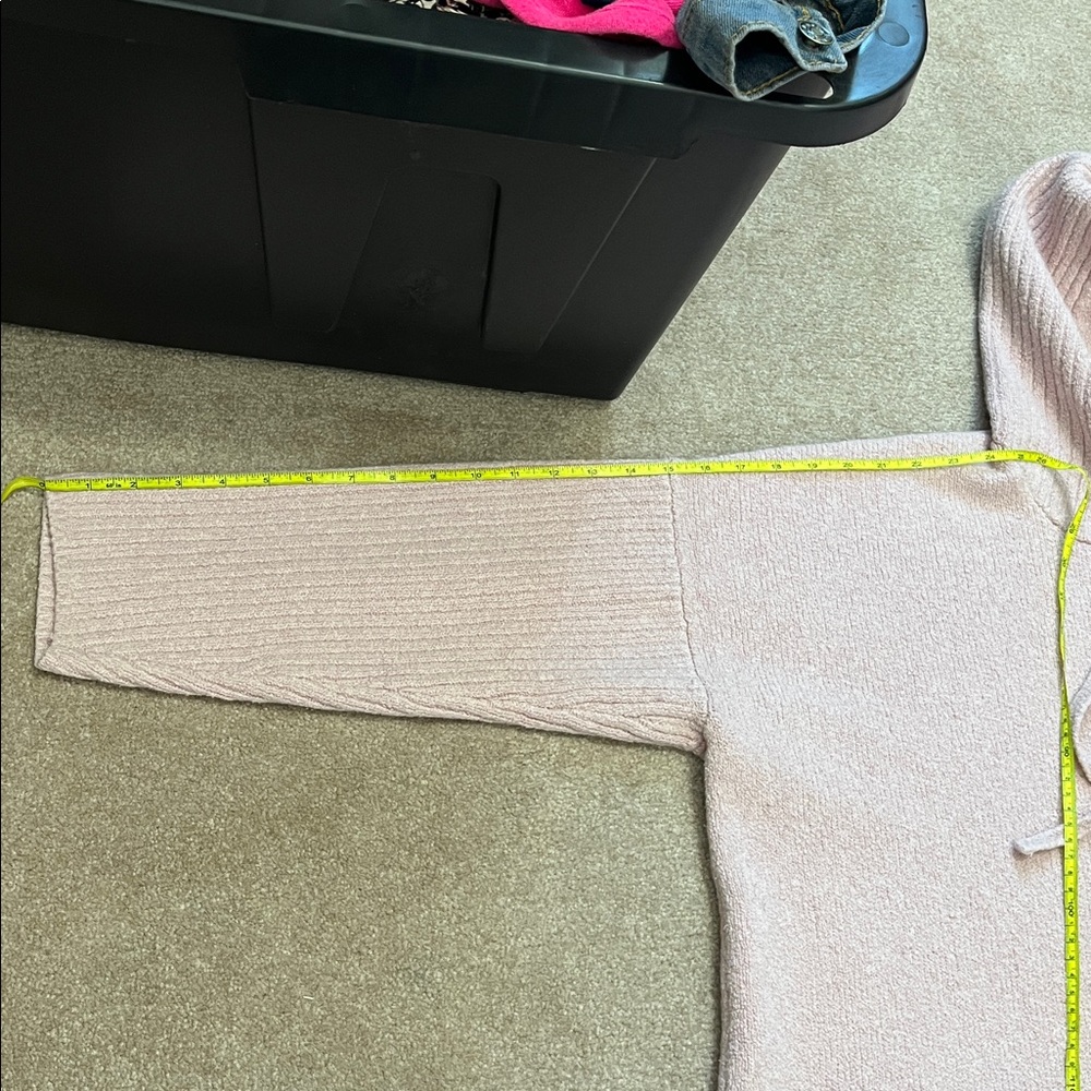 Relaxed Hooded Knit Pullover in Dusty Pink - Picture 9 of 11
